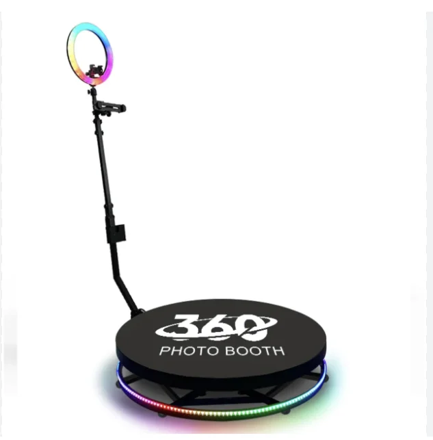 2024 Hot Selling 360 Degree Studio with Traveling Case Rotating Camera Wedding Party Event Video Booth Machine