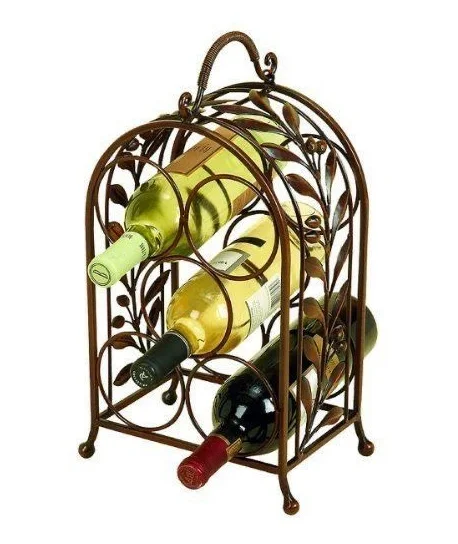 Fancy Design Bar Table Metal Wine Rack Storage Holder Bar Display Stand Decorative 9 Wine Bottles Holder Wholesale Manufacturer