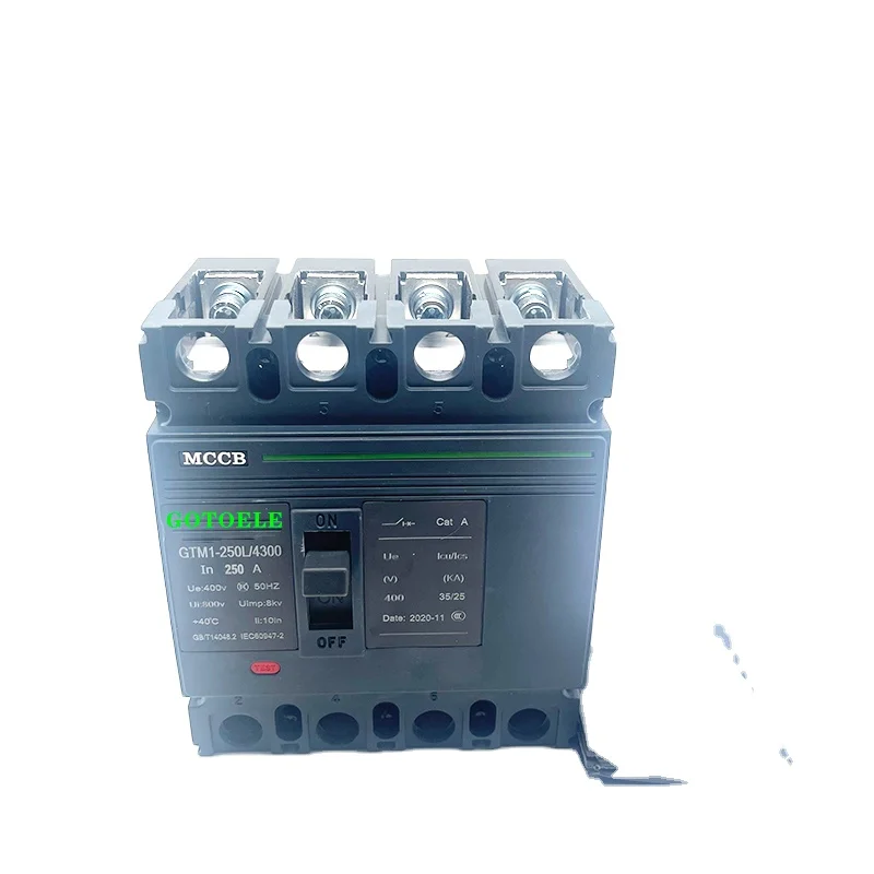 Circuir breaker MCCB moulded case 250L 250A 4300/4P newest goods black color  silver point have a stock wholesale price