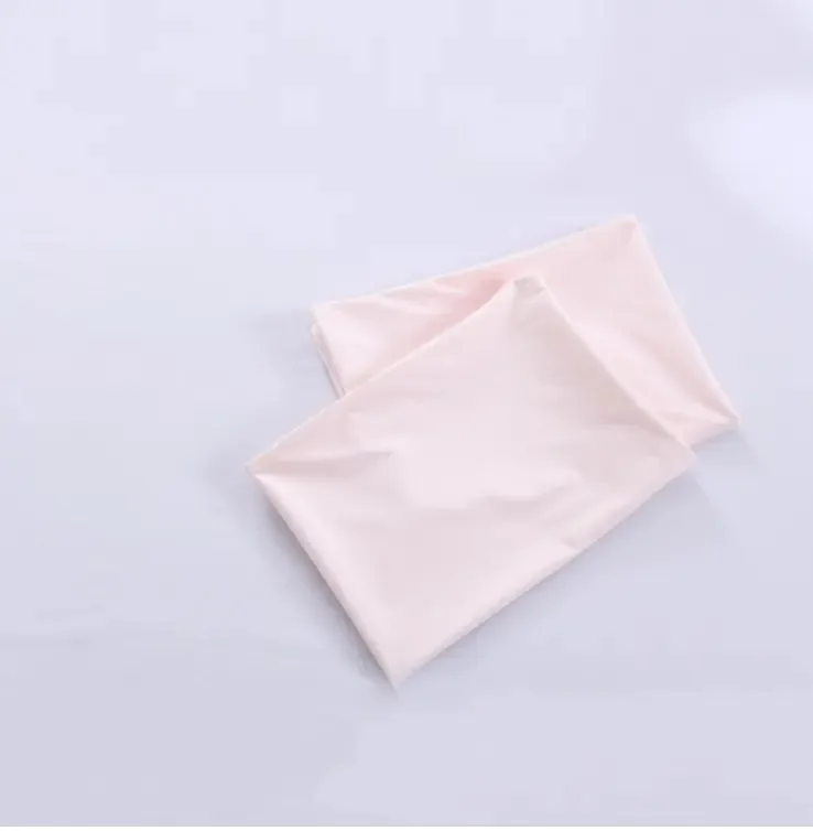 Home Textiles 100% Polyester National Standards Material Bed Sleeping Knitted Technics Plain Basic Pink Color Pillow Case