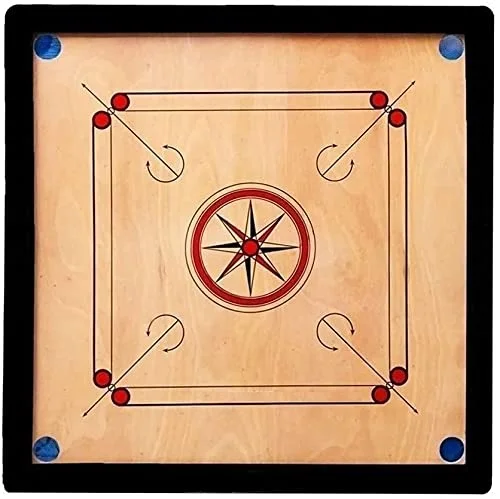 Best Selling Carrom Board Game Regular Medium Size Wood Round Pocket Carrom  Board Games For Indoor Games  35 inches - 10mm