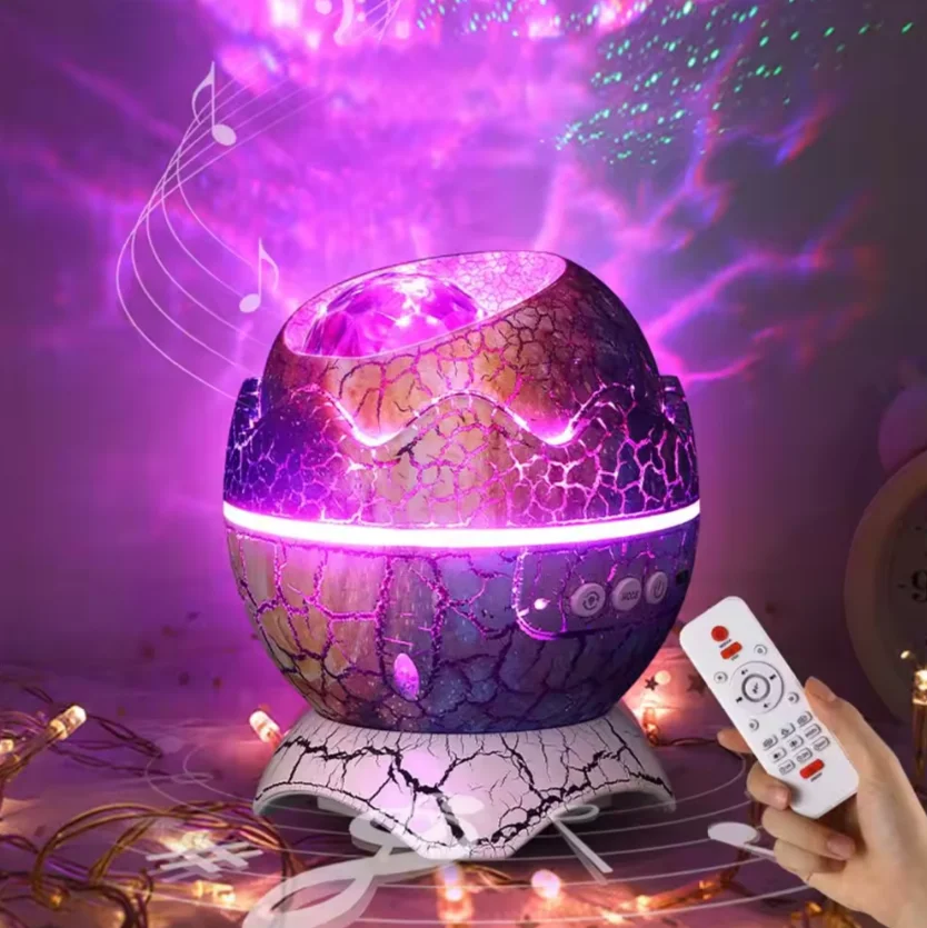 3D трещина Динозавр яйцо научно-фантастическая звезда свет атмосфера дыхательная лампа динамик музыка ночной