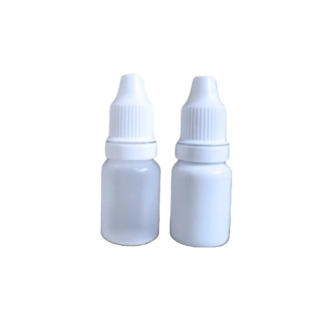 Eye Drop Bottle / Serum Plastic Bottle Sterilizable (Food Grade) Size 10 ml. With Natural, White or Green Cover Cap