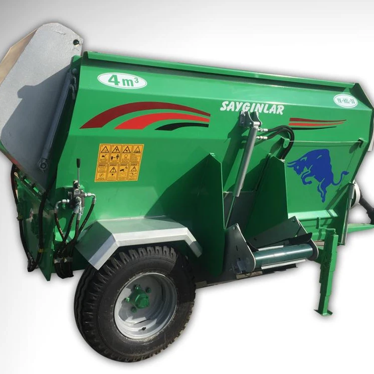 Cow Feed Mixer Horizontal Auger 4m3 Tractor Pto Feed Mixer