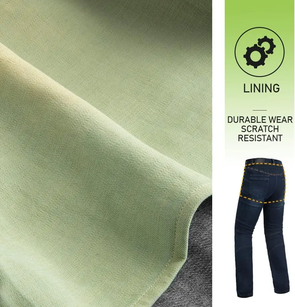 Motorcycle Dirt Bike Pants CE Armored Motocross Riding Gear Jeans Motorbike Adventure Touring Kevlar Pant