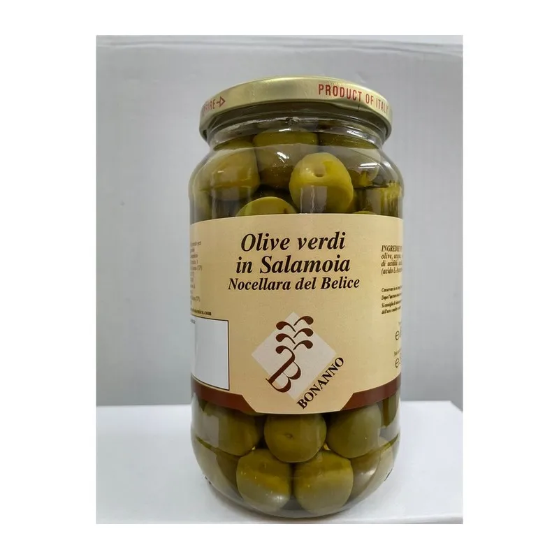 Top Quality italian  Sicilian GREEN OLIVES cured in brine  580 ML   asappetizers side dishes salads and condiments