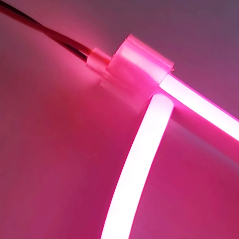2 pin 12V led neon solderless connector for 6x12mm pure led silicone neon flex end of connector accessories