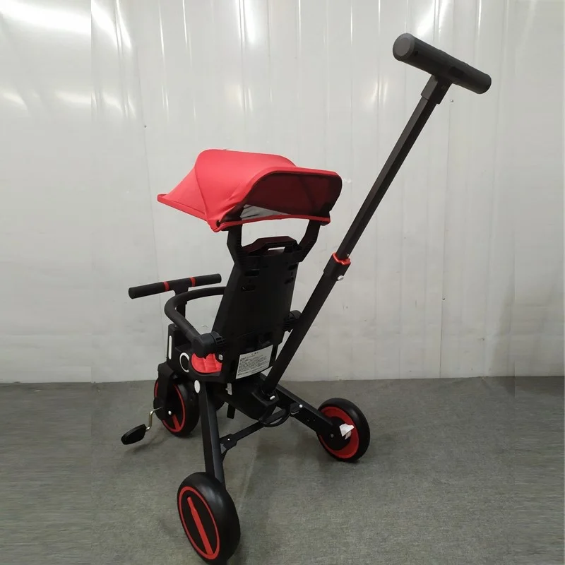 BEBELUX SL-168 Folding Adjustable Baby Tricycle Stroller Bike Baby Tricycle 360 Seat Rotation Baby Tricycle Bangladesh Putter