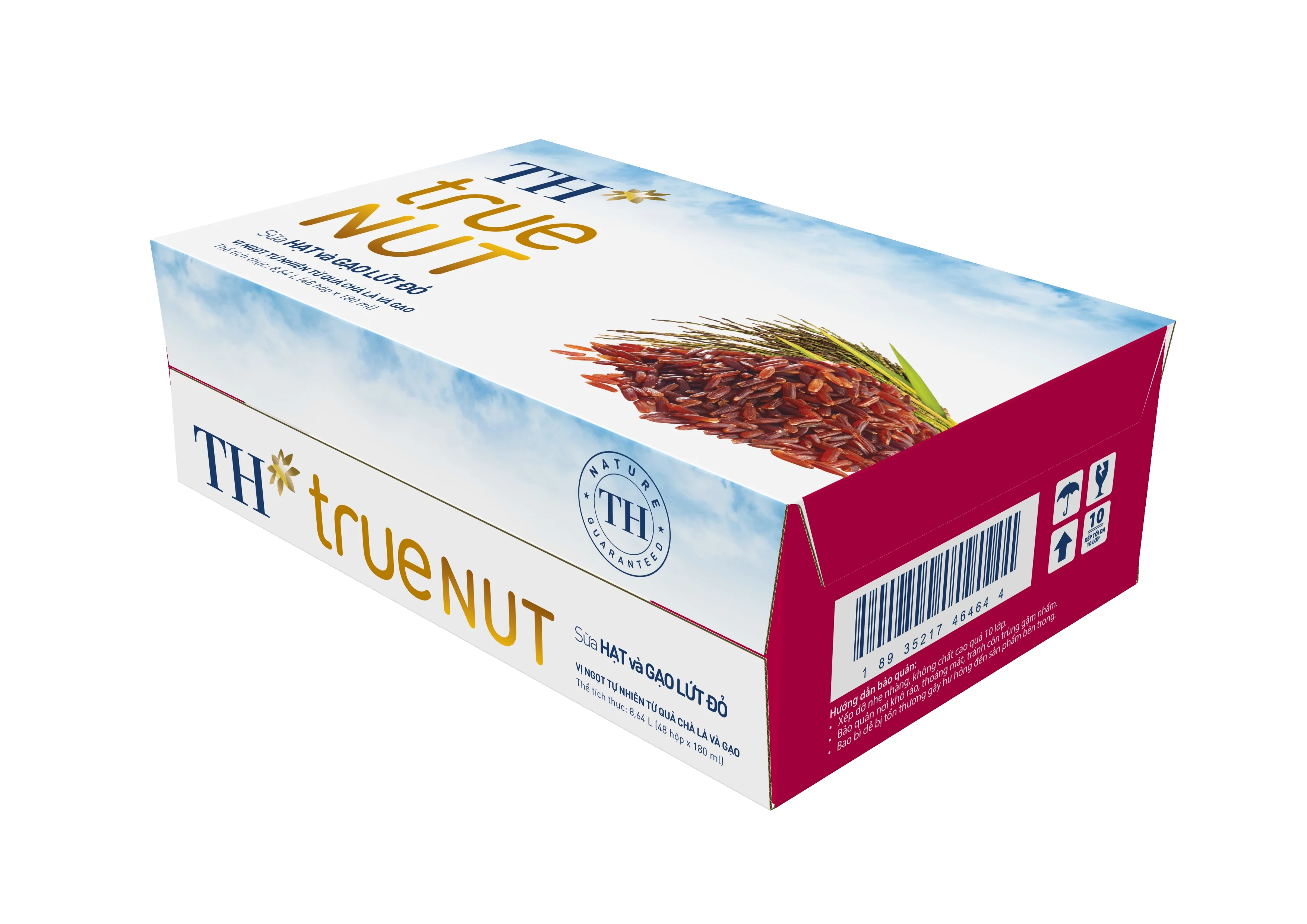 Nuts & Whole Grain Red Rice Milk TH true NUT 180 ml Vegan Drinking Product Sterilized Blended Flavored Milk