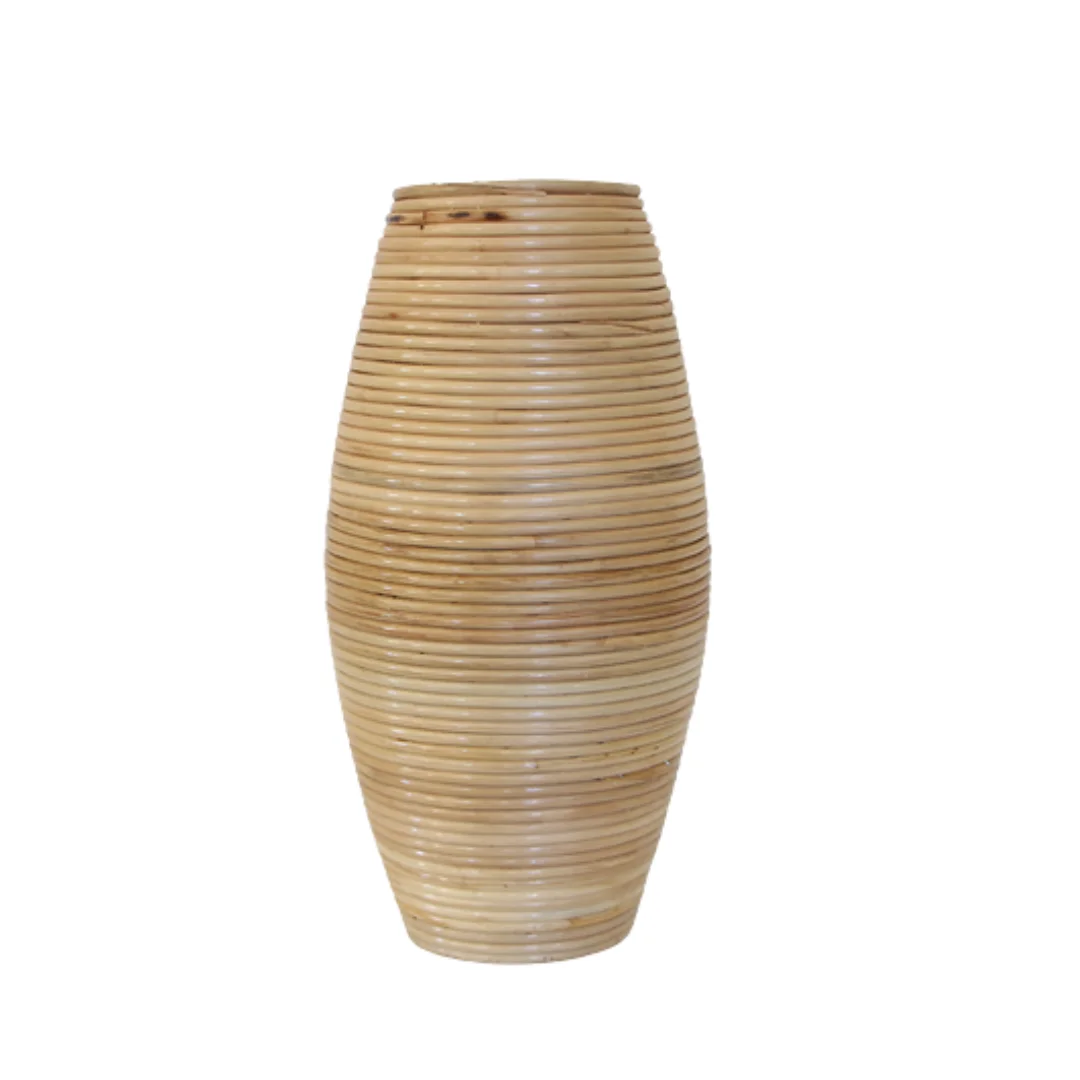 Super Products for Wholesale 2023 2024 Best Price Natural Eco-friendly Vintage ground Rattan Vase made in Vietnam from keico ltd
