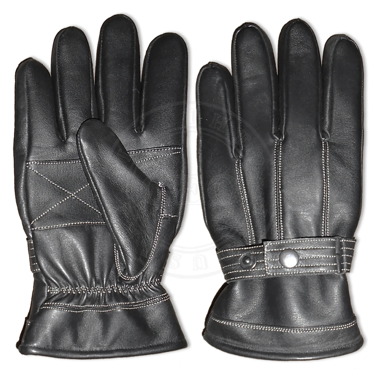 Genuine Sheepskin CP Pieces Black Sheep Leather Gloves