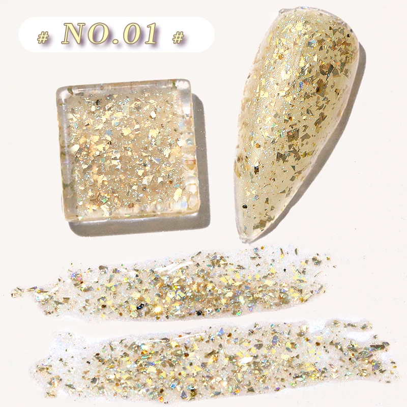 SKYWEI Wholesale High Quality Nail Gel Polish Mica Gel 6 colors OEM/ODM custom unique bottle gel nail polish