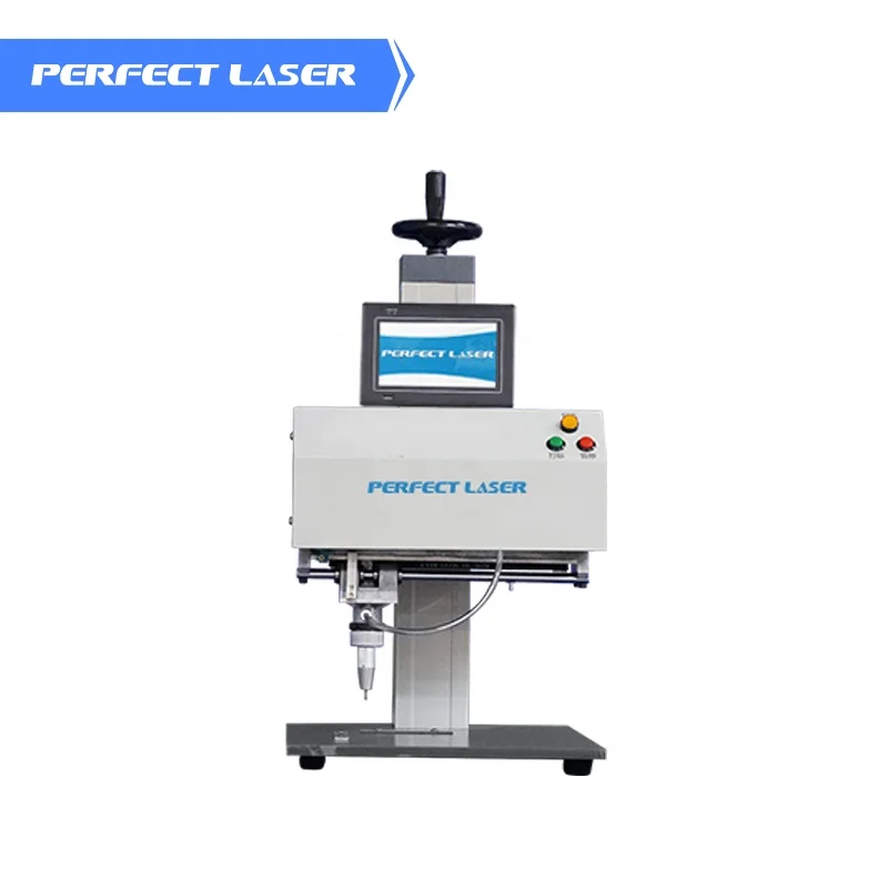 Perfect Laser Desktop Smart LCD Touch Screen Nameplate Engraver Car Body Sheet Metal Part Dot Pin Pneumatic Flat Marking Machine