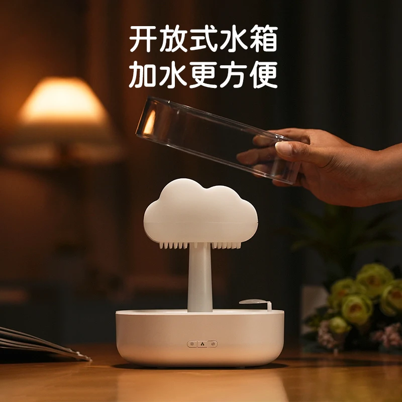 customized Ultrasonic Rain Cloud Air Humidifiers Office Mist Spray Raindrop USB Essential Oil Diffuser
