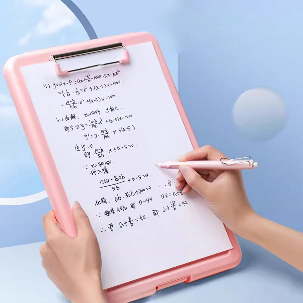 Wholesale Plastic Storage Clipboard With Pen Holder Clip Boards Cute Clipboard For Office & School Supplies