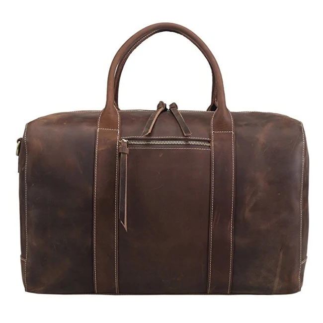 Weekend Use crazy horse  Leather Duffle Bag Travel Weekender Full Grain Gym