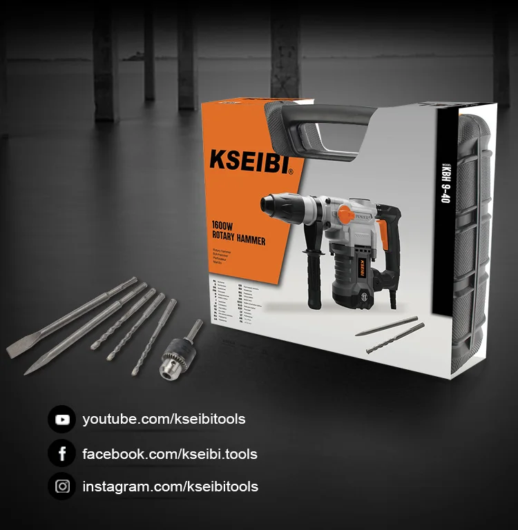 KSEIBI Professional 1600W 40mm Rotary Hammer for Drill Power Electric Tools