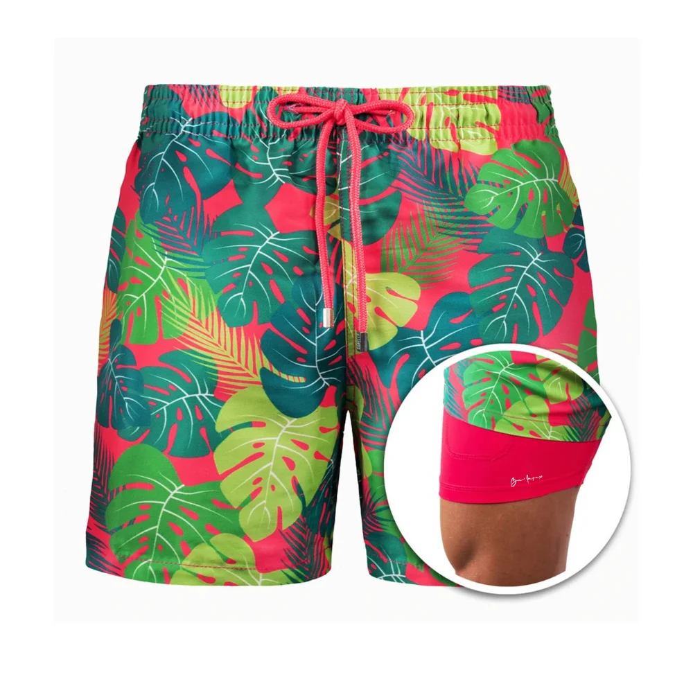 Custom  Printed Summer Quick Dry Loose Swim Board Shorts For men and boys
