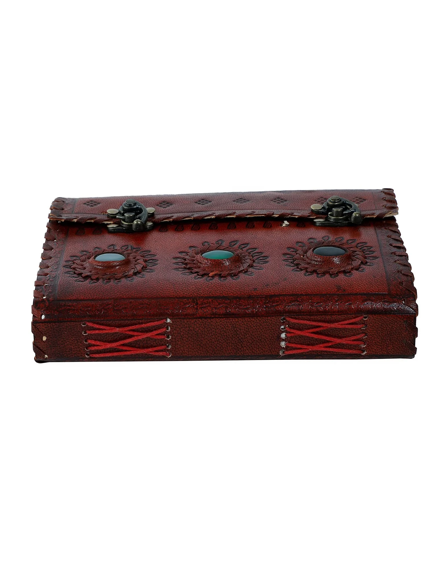 Stone Embossed Genuine Leather Bound Journal Diary Notebook Travel book with blank Unlined pages to write for Men Women Gift