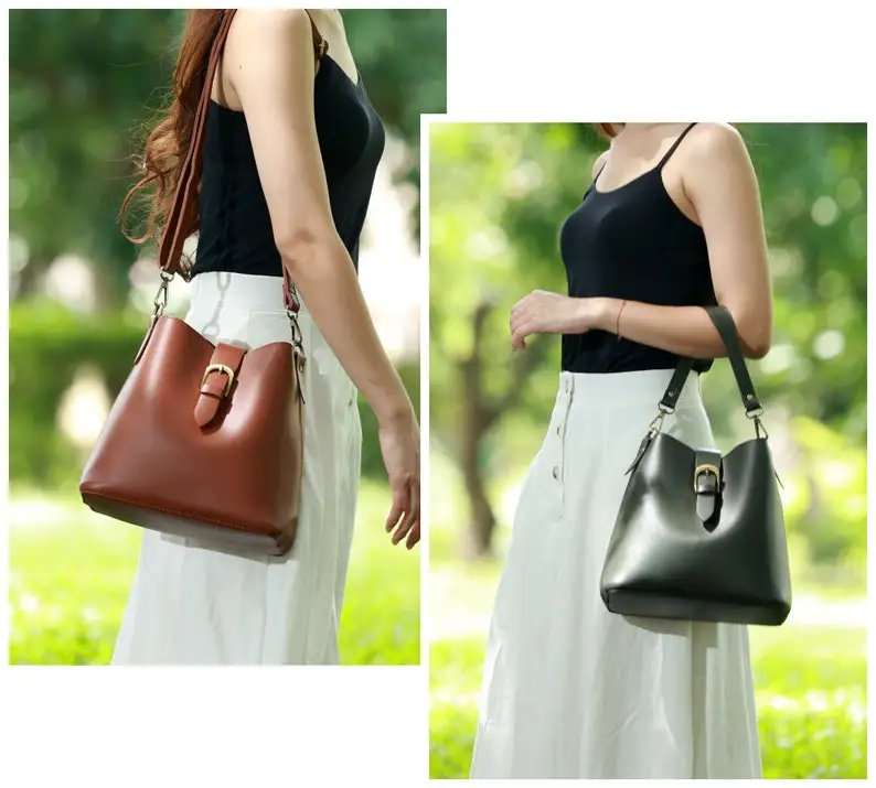 Genuine Leather Cross Body Sling Cowhide soft leather handbag bag for women, OEM product Full Customization available