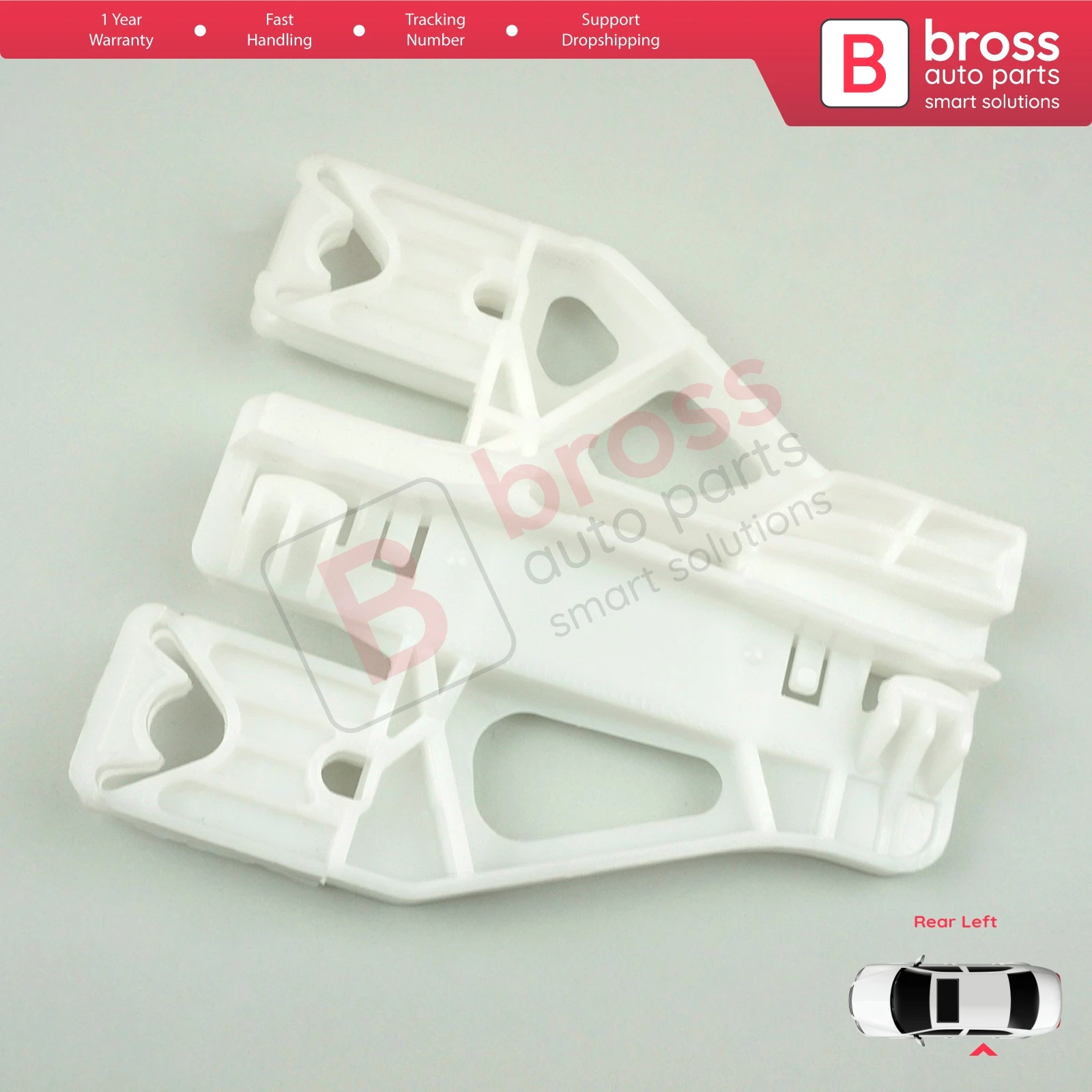 BWR5001  Window Regulator Repair Clips Brackets Rear Left Door 8K0839461 for Audi A4 S4 B8 2008-2015