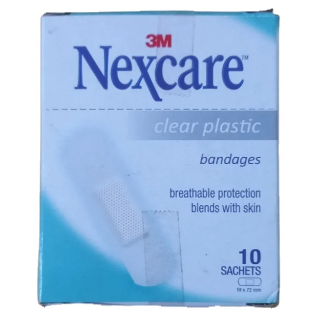 Nexcare Clear Plastic Bandages, breathable protection blends with skin