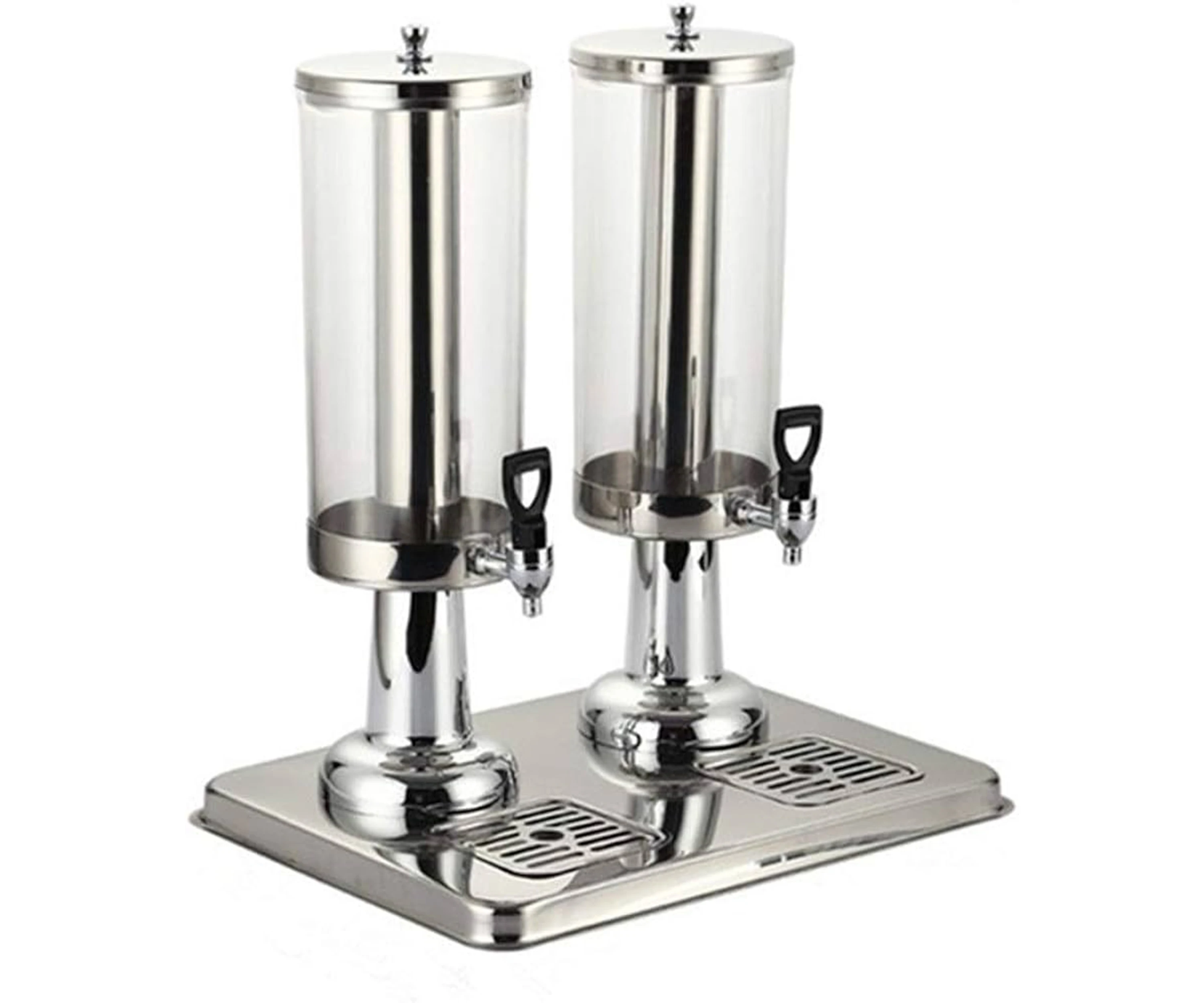 Stainless Steel 3 Litres Multipurpose Double Juice Dispenser Urn Container with Stand and Gel Based SS Bottom Container