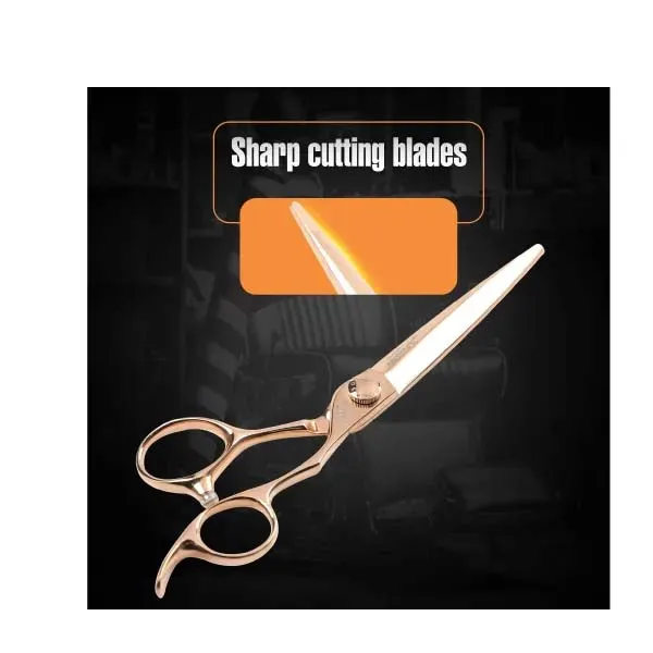 Powerful Salon Hair Thinning Scissors Wet and Dry Cutting Barber Supplies with Steel Handle Sharp Blade Tip Expert Beauty Tool