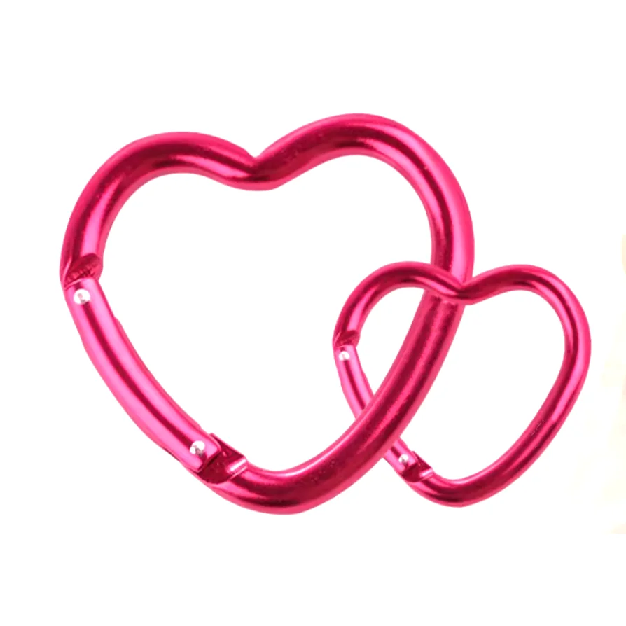 Certified Outdoor Style Heart Shaped Carabiner Mountaineering Special Shape Mini Spring Snap Hook Key Ring Carabiners