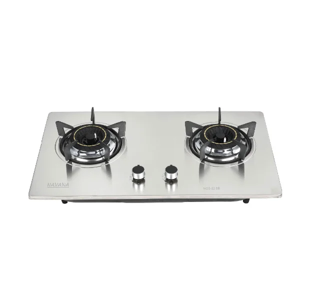 High Quality 220V electric power Gas Stove Double Burners Tempered Glass Black Touch Screen iron construction Piano Cottura