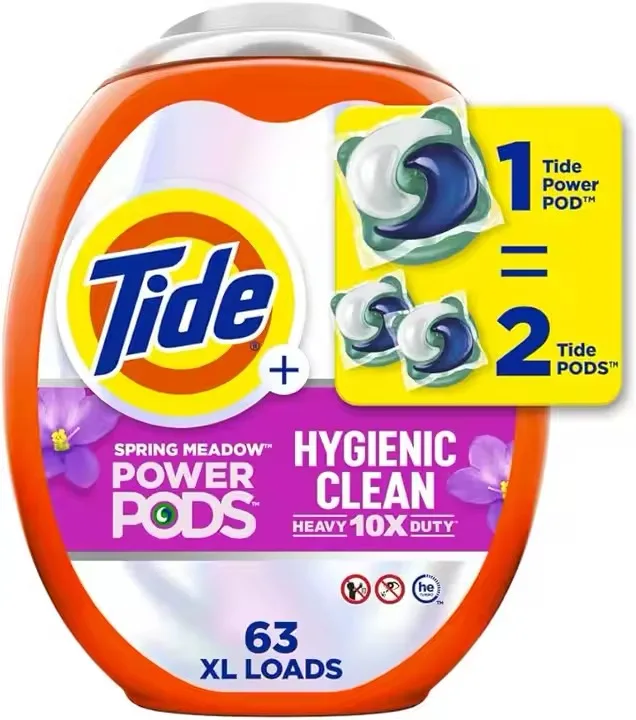 Tide Hygienic Clean Heavy 10x Duty Power PODS Laundry Detergent Pacs, Spring Meadow, 63 count