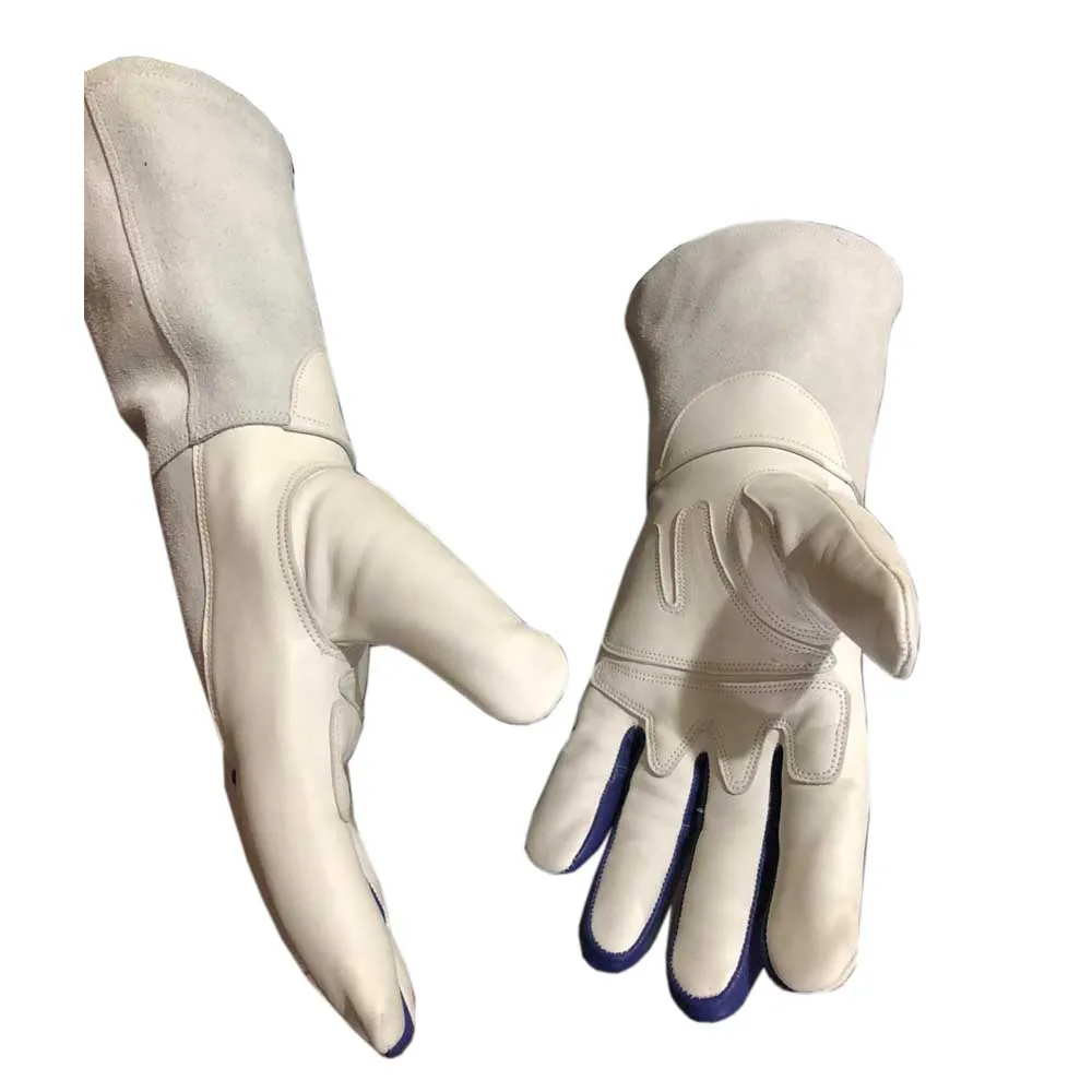 High Quality Cowhide Leather Aluminum Foil Welding Gloves for driving and construction heat resistant welder gloves