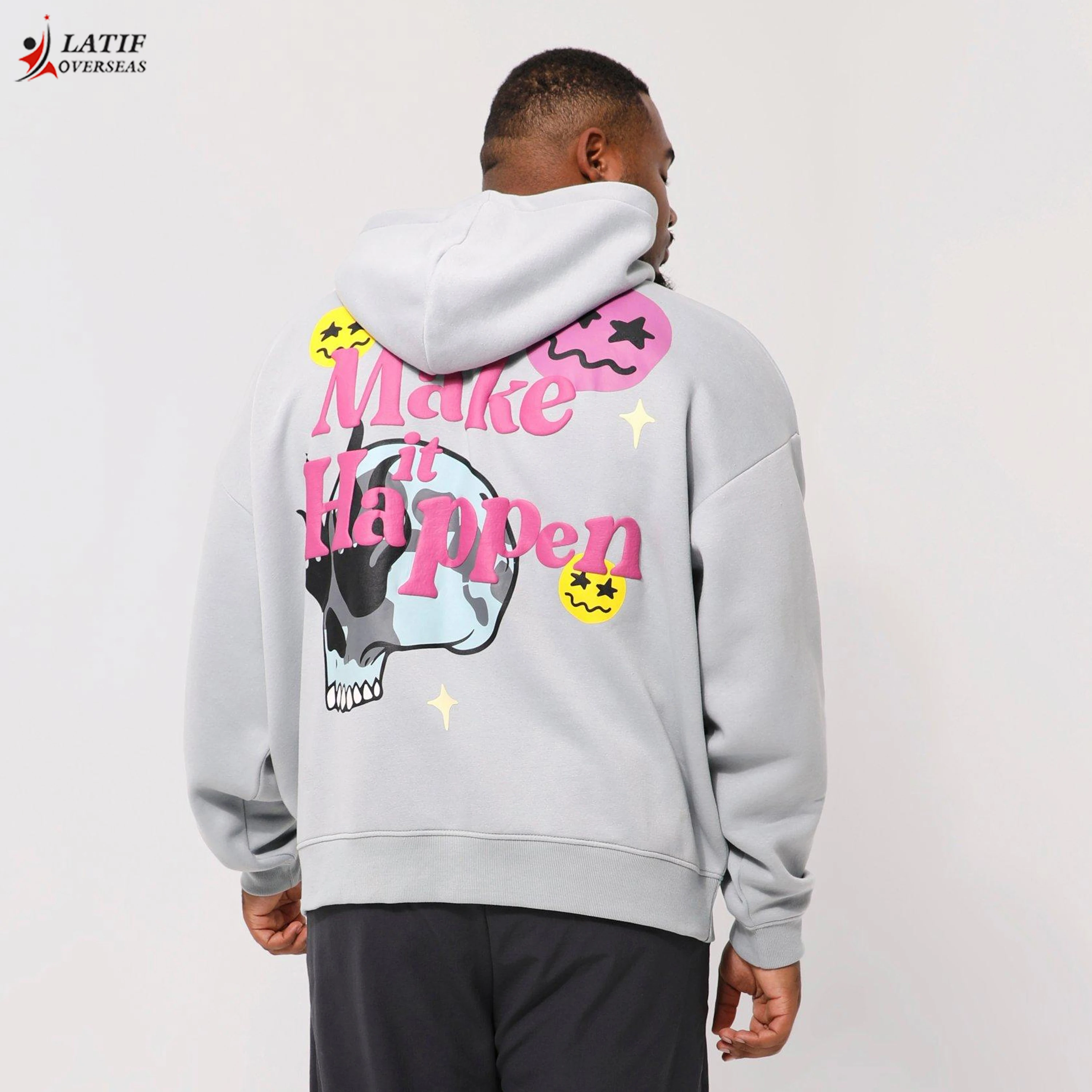 Custom Logo 400Gsm Pullover Hoodies Men Heavy Puff Printing Hoodie Blank For Reasonable Price