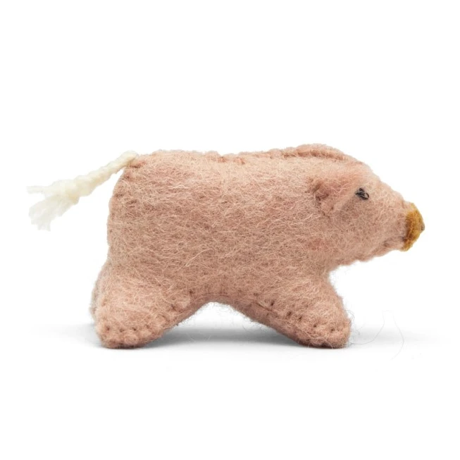 SnuggleMe Plush Pink Piggy Pal Handcrafted Felt Pig Soft Perfect for Kids Nursery Decor and Piggy Enthusiasts Educational Toy