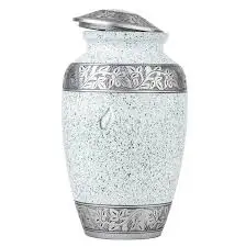 Hand Printed Red Enamel High Grade Work on Beautifully Metal Hand Engraved Cremation Urn for Human Ashes Urn for Adult Ash