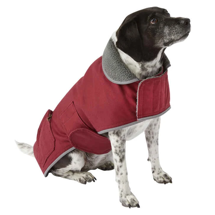 Winter Fleece Lined Dog Jacket Cotton Canvas Dog Vest Reinforced And Padded Custom Fit Lightweight  Dog Training Vest