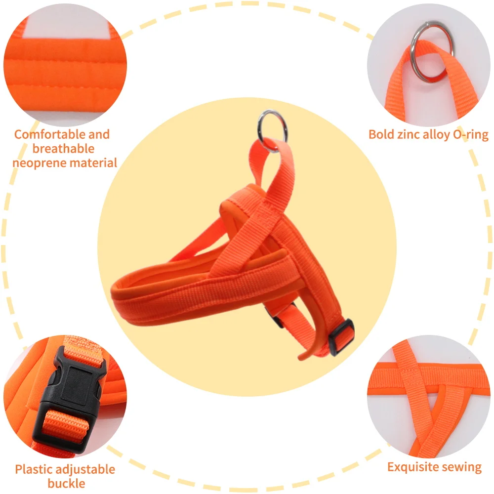 Belt Crown No Pull Simple Dog Harness set  Nylon Tactical Dog Vest Harness