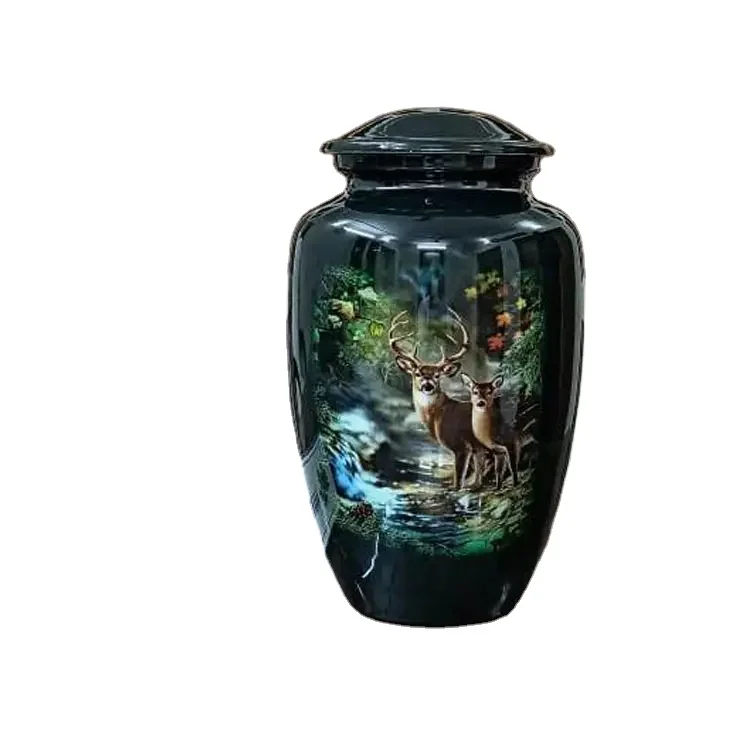 Top Quality Funeral Supplies Factory Price Casket Metal Funeral Urn Cremation Human Pet Cinerary for Export