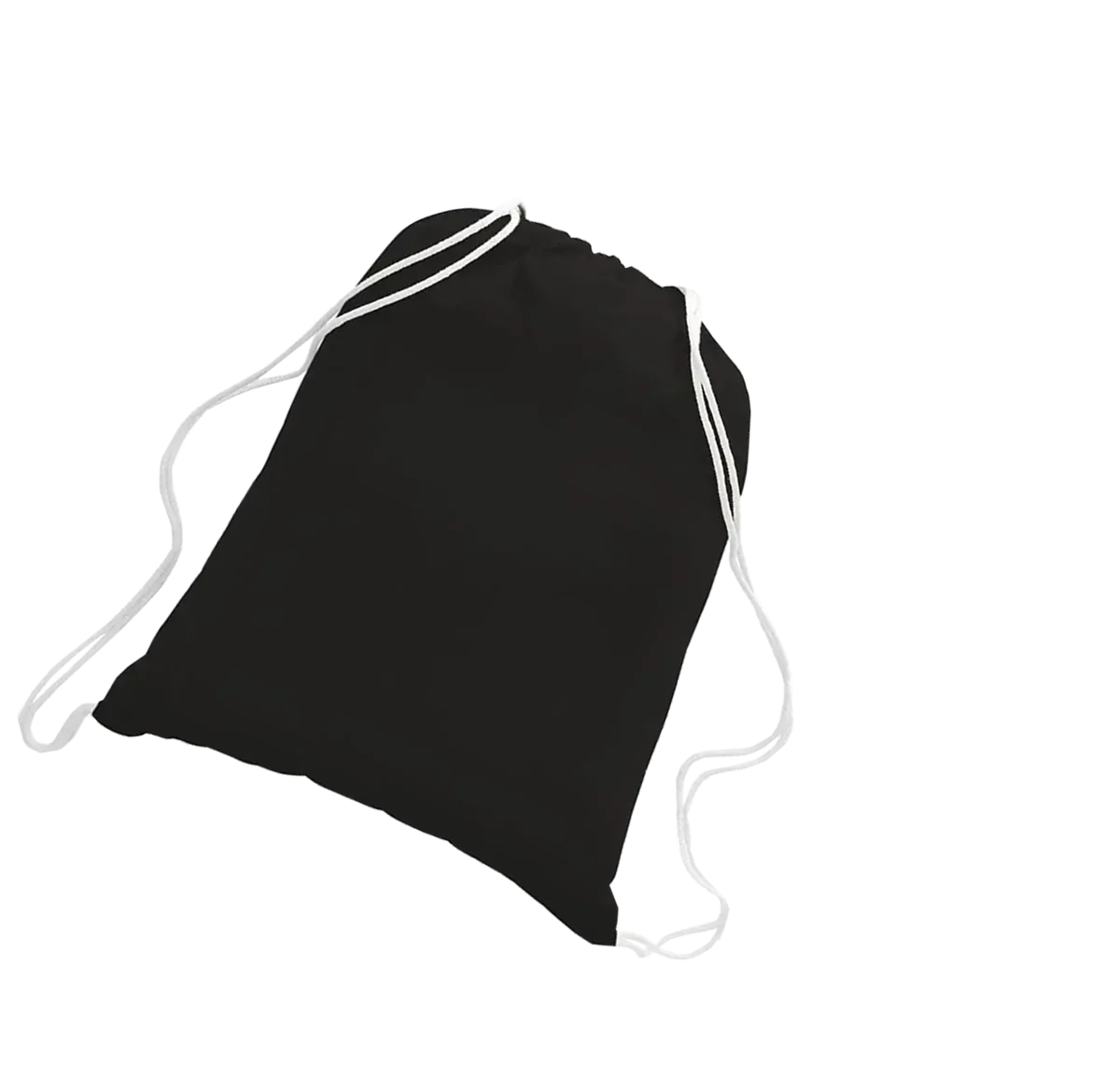 Cotton String Backpack Drawstring Bag Material made in India West Bengal color black