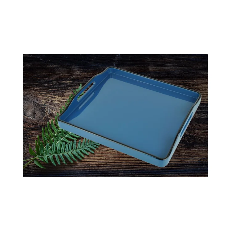 Lacquer Tray Fast Delivery With Handles Handicraft Decorative Luxury Custom Size Vietnamese Manufacturer