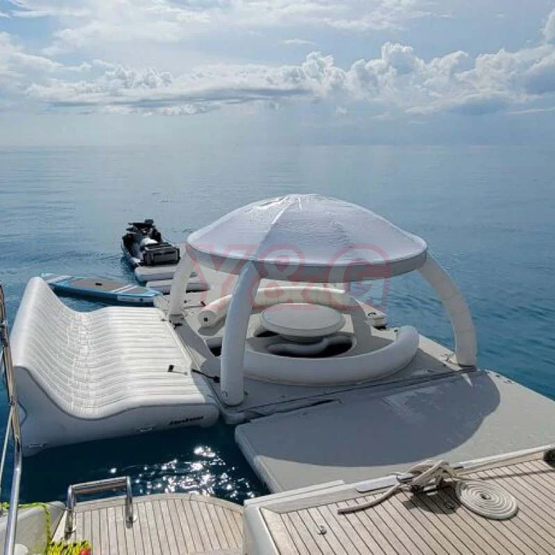 Y&G Custom Inflatable Floating Dock Multi-Person Leisure Bar Sofa bar Platform Floating Sea Floating Platform