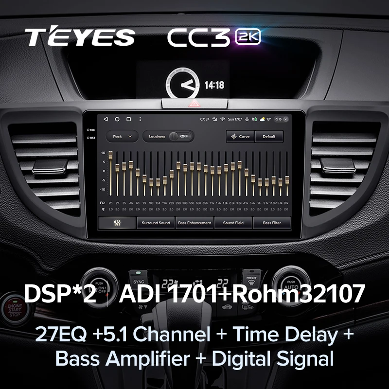 TEYES CC3 2K For Honda CR-V CRV 4 RM RE 2011 - 2018 Car Radio Multimedia Video Player Navigation stereo AndroidS No 2din 2 din d