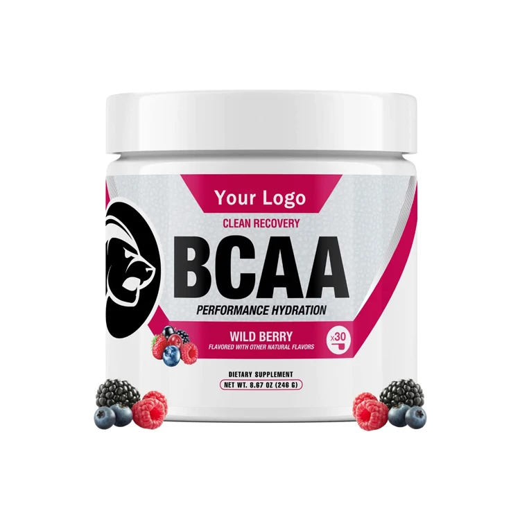 Amino Acids Healthcare Supplements For Bodybuilders Muscle Up Halal Raw Material Private Label BCAA Powder 2:1:1