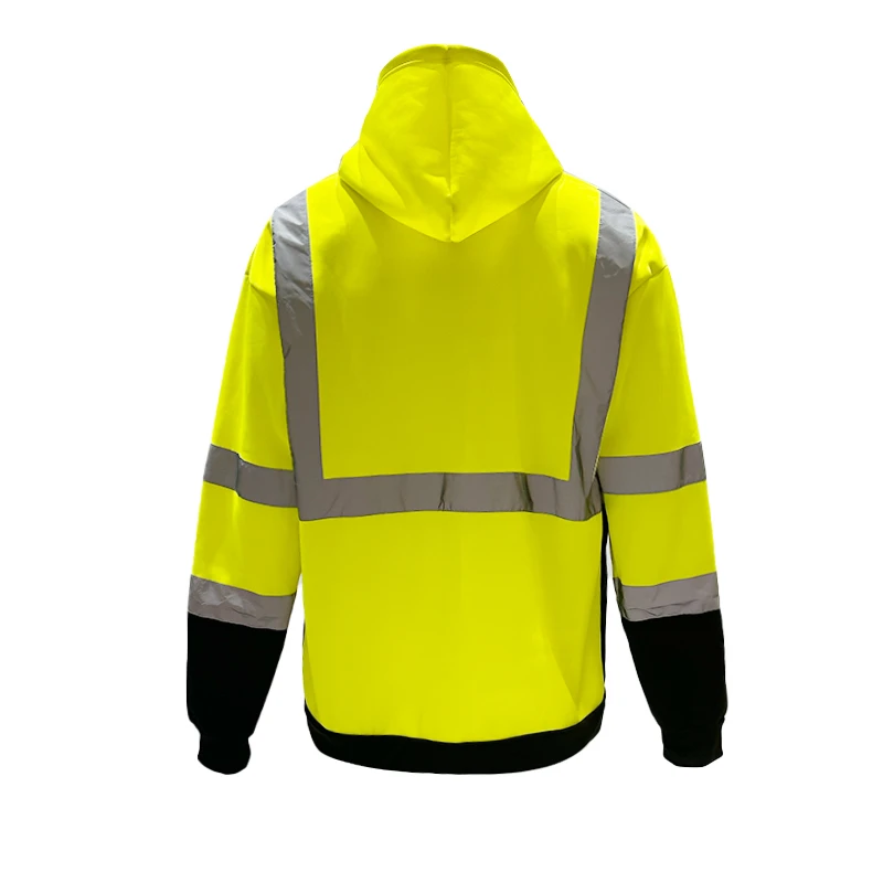 Hi Vis Yellow High Visibility Hoodie Breathable Construction Reflective Safety Work Wear fr Hoodies