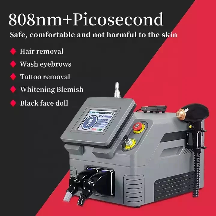 Professional 2 in 1 808 Diode Laser Hair Removal Picosecond Laser Tattoo Removal Machine