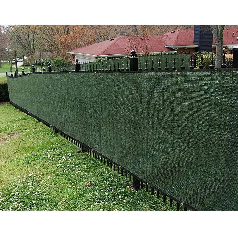 Dark Green PE Fence Mesh Privacy Screen Fence Netting for balcony and garden Anti UV Plastic Privacy Fence Screen Mesh