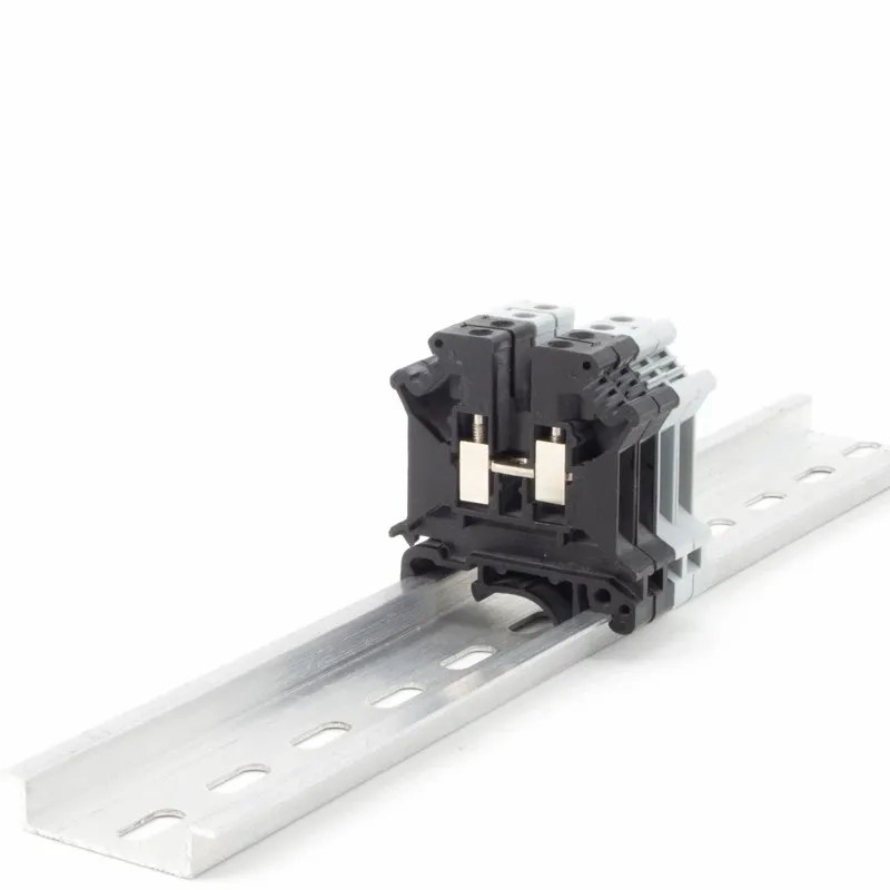 Din Rail Mounted Push In Terminal Blocks UK-5N 41A 800V 0.2-4 Screw Electric UK Terminal Block