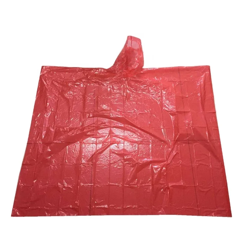 One Time Use Cheap Square Waterproof Raincoat/Rainponcho 50x80inch