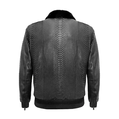 New Leather Alligator Skin Embossed Jacket Removable Collar Fur Exotic Crocodile Leather Genuine Cowhide Fashion Leather Jackets