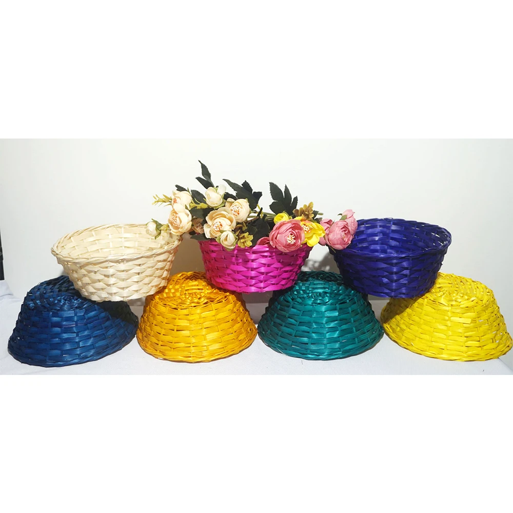 Hot Sale Nature Multi Color Weaving Storage Woven Basket Vietnam Home Handmade Mini Decorative Bamboo Basket